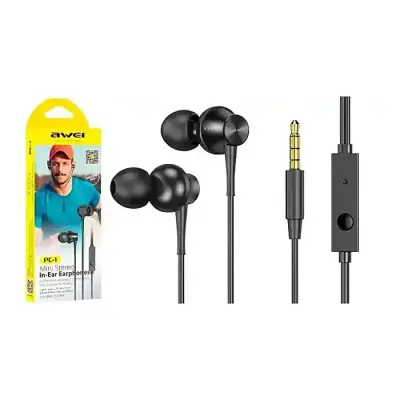 Awei PC-1 Earphones Headphones Mini Stereo In-Ear Earphone 3.5mm...
